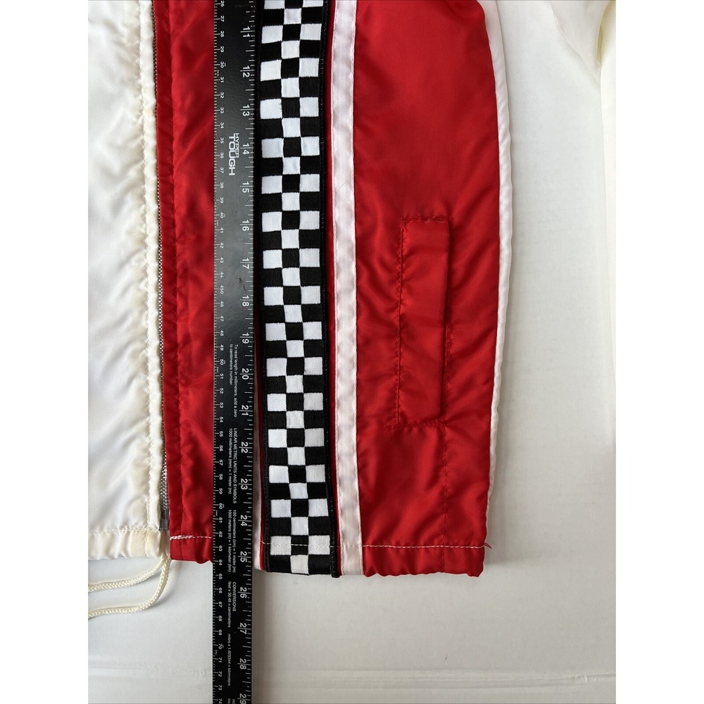 VTG 70s Coca Cola Racing Jacket Checkered Flag Nylon Coke Is It USA Mens M - Picture 10 of 16